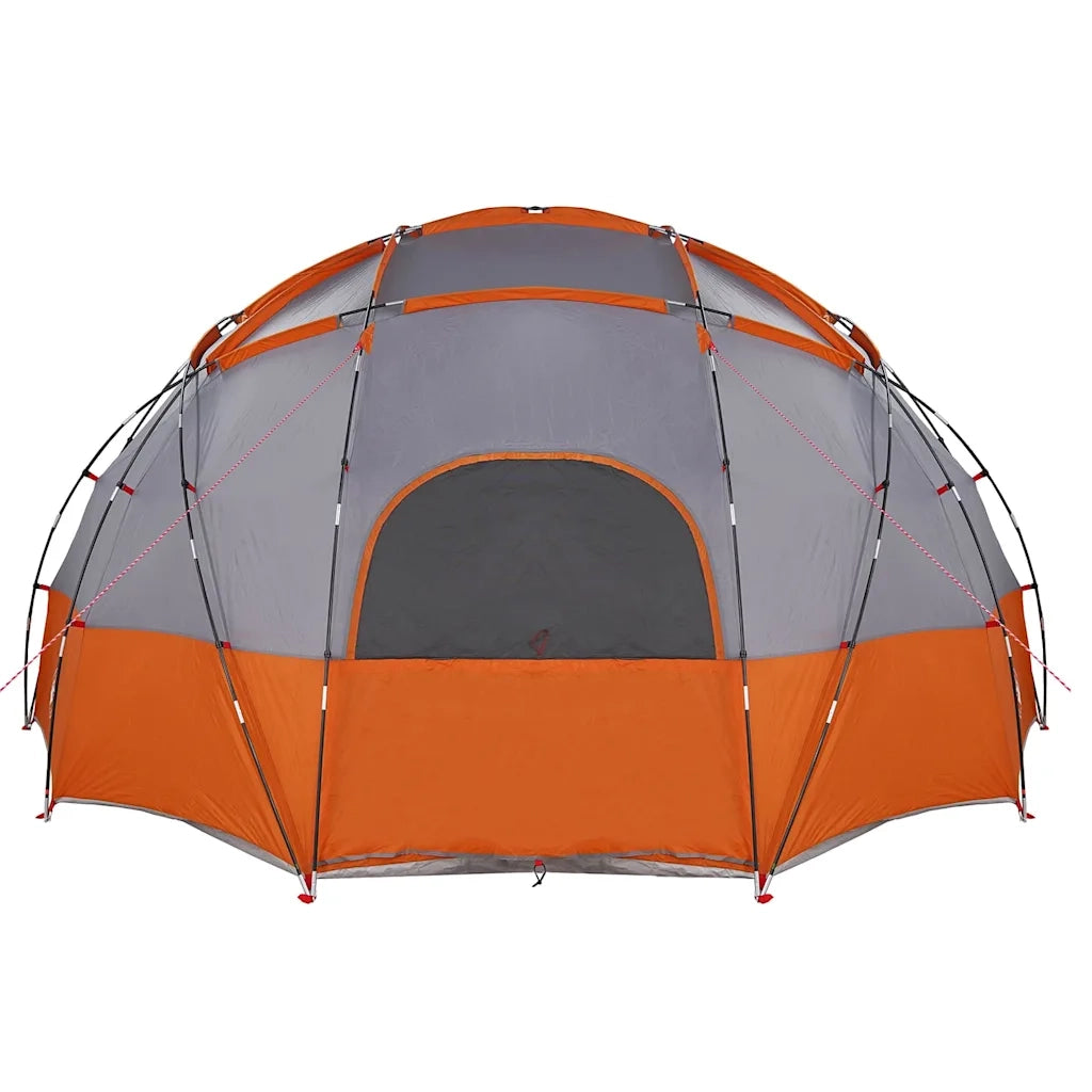 Tenda a Cupola-Tenda da campeggio Grigio e arancione 475 x 475 x 235 cm taffet¨¤