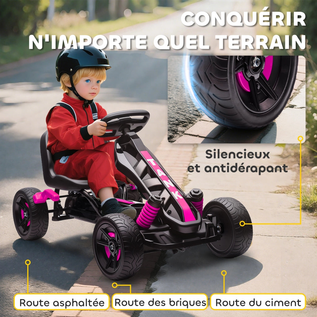 Go Kart Bambini con Ruote EVA ¨C Minimal ¨C Rosa 3-6 Anni