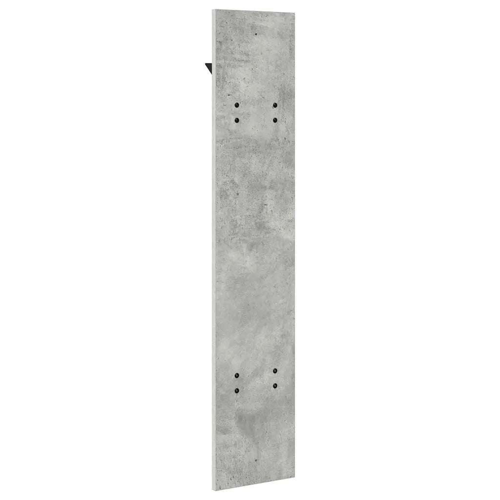 Appendiabiti a muro A parete Grigio cemento 20 x 1,5 x 100 cm 874462
