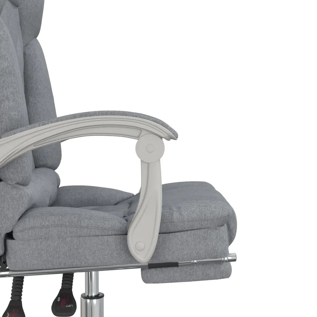 Sedia da Ufficio Massaggio Reclinabile Grigio chiaro in Tessuto cod mxl 39827