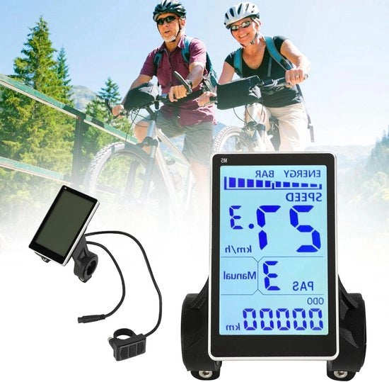 Display LCD per Scooter con Metro di Velocità e Schermo ABS con Pannello di Controllo con 6 Contatti Idroresistenti per 24V 36V 48V 60V