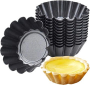 Set di stampi per muffin in acciaio inossidabile mini - Set di 12 - stampi per cupcake antiaderenti - Forme per biscotti da forno riciclabili Accessori da forno riutilizzabili