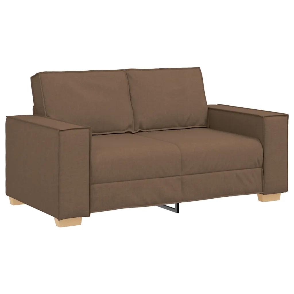 Set di Divani 2 pz con Cuscini Marrone in Tessuto 3324695