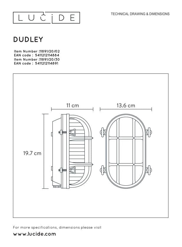 Applique esterna Lucide Dudley E27 IP65 oro vetro 1L