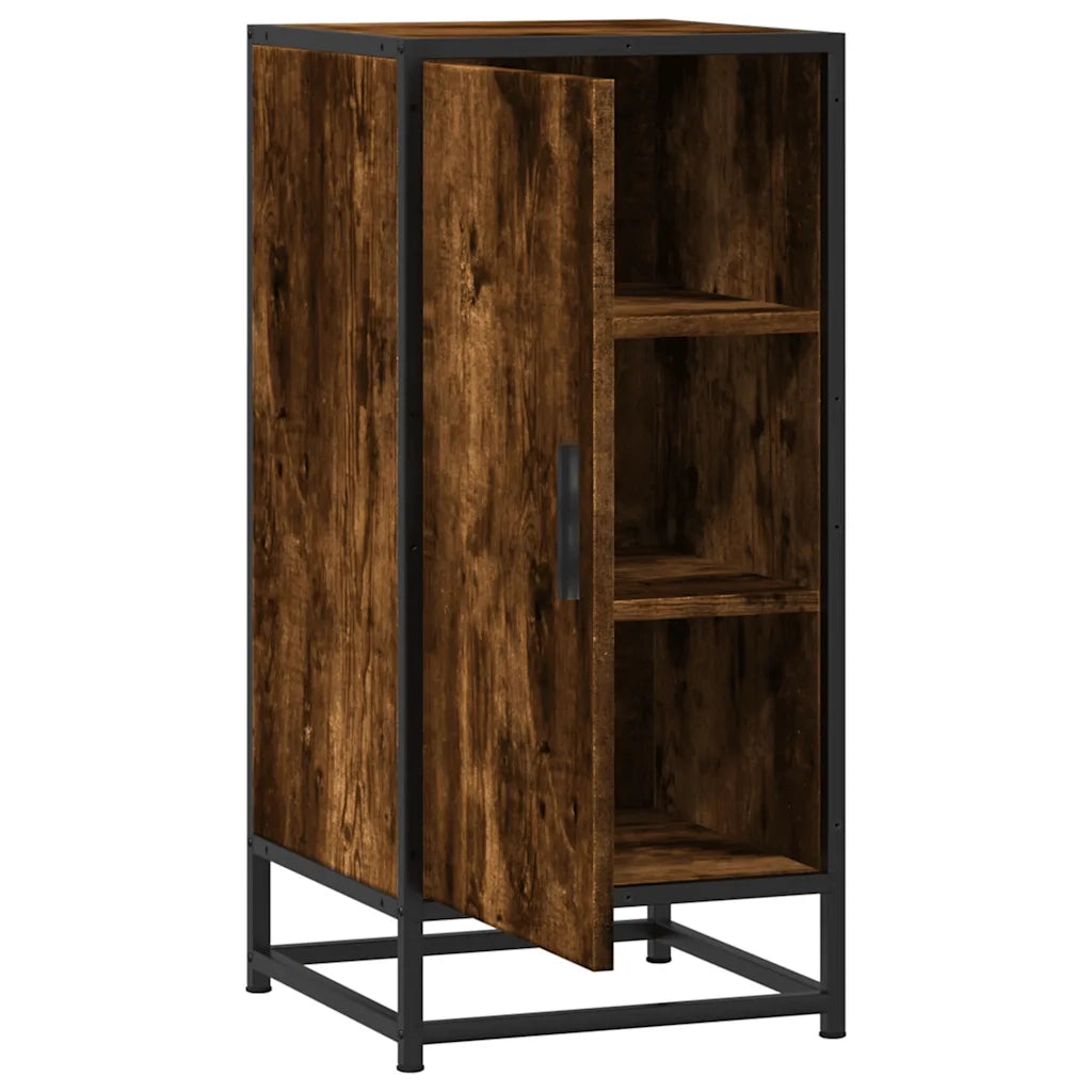 Credenza | Madia | Buffet da pranzo | Armadio da pranzo Rovere Fumo 35,5x35x76 cm in Truciolato