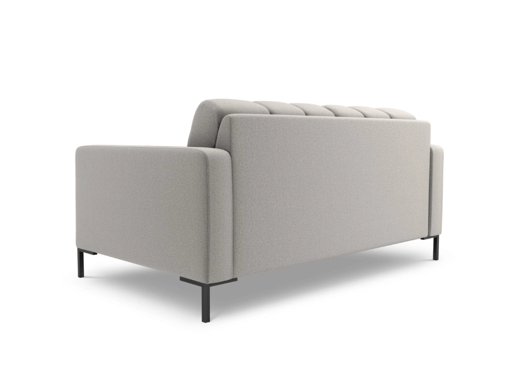 Cosmopolitan Design - Divano "Bali" 2 posti in tessuto strutturato grigio chiaro 