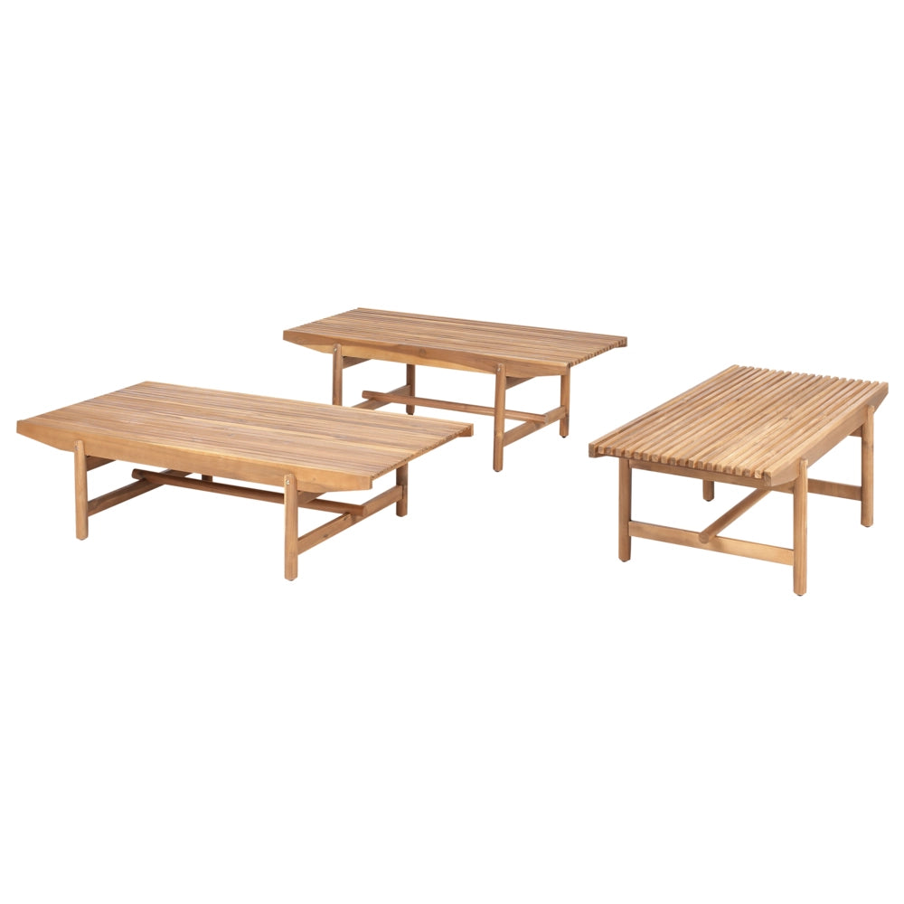 Set di divani da giardino Cuscini bianco sporco Legno di acacia Rustico per esterni 2 posti con tavolino