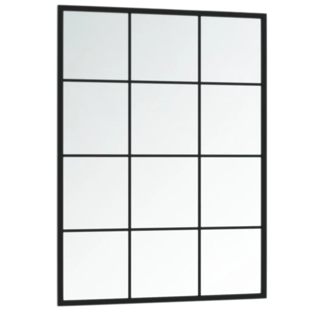 Specchi a Parete 2 pz Neri 80x60 cm in Metallo 3189032