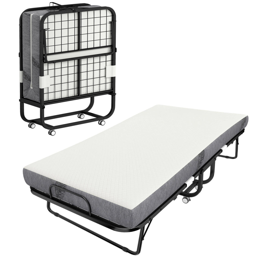 Letto singolo pieghevole con materasso ¨C zephmum ¨C bianco 200x80 cm