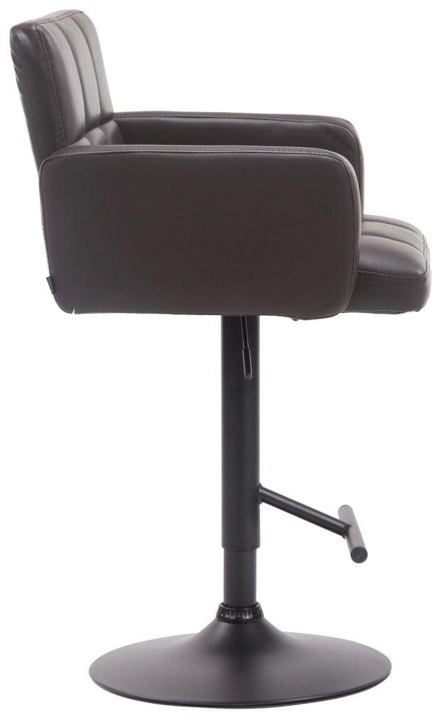 Sgabello Los Angeles in similpelle marrone,nero