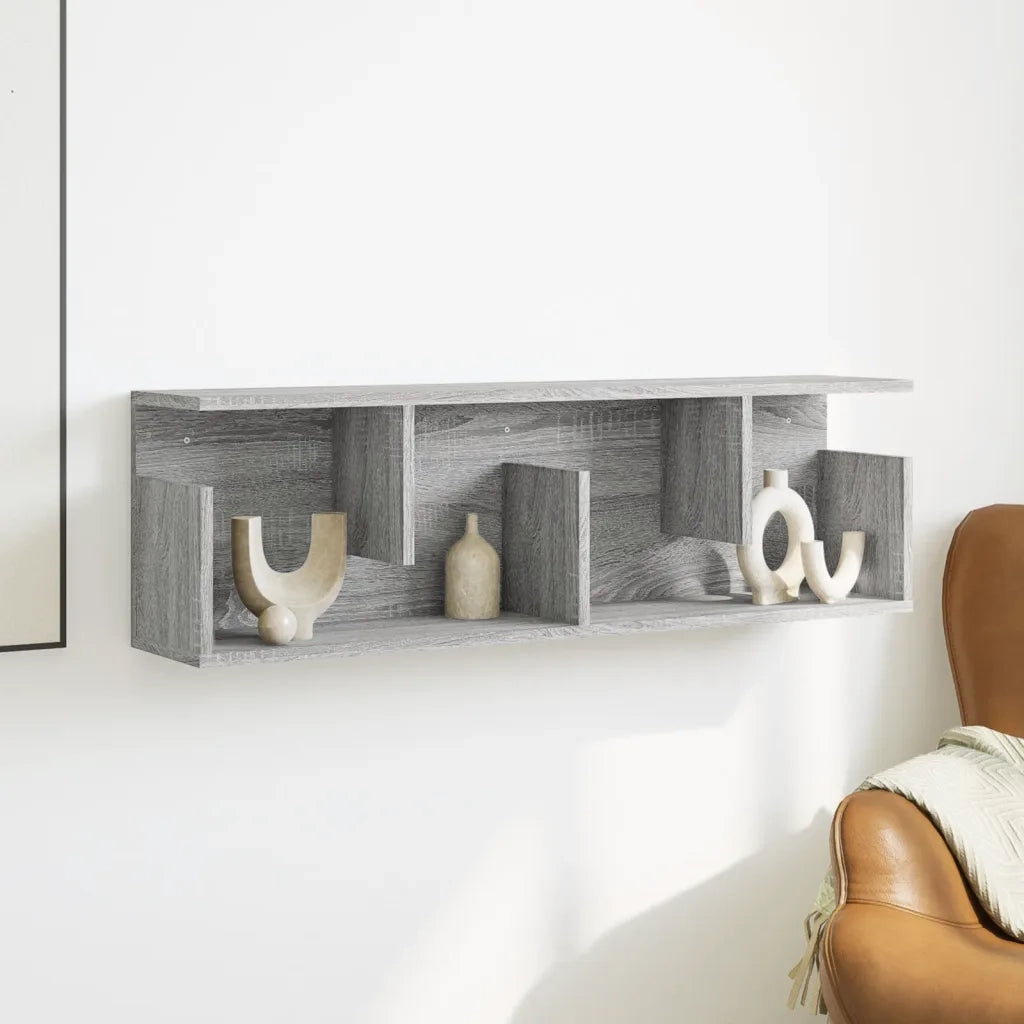 Mobile a Parete 100x20x30 cm Grigio Sonoma in Legno Multistrato 854846