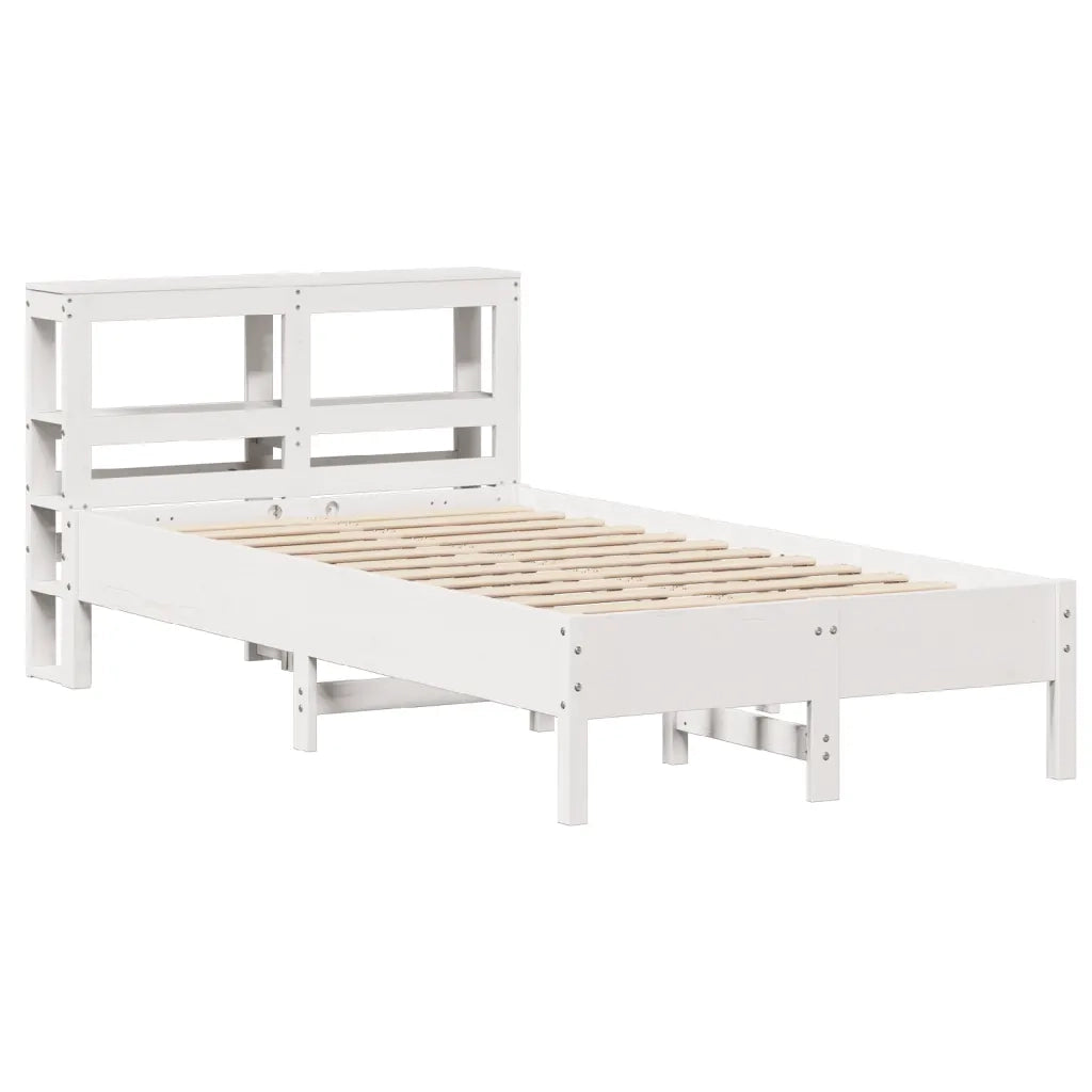 Letto senza Materasso Bianco 120x190 cm Legno Massello di Pino 3306166