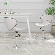 Sedie da Pranzo 2 pz Bianche in Similpelle 335119