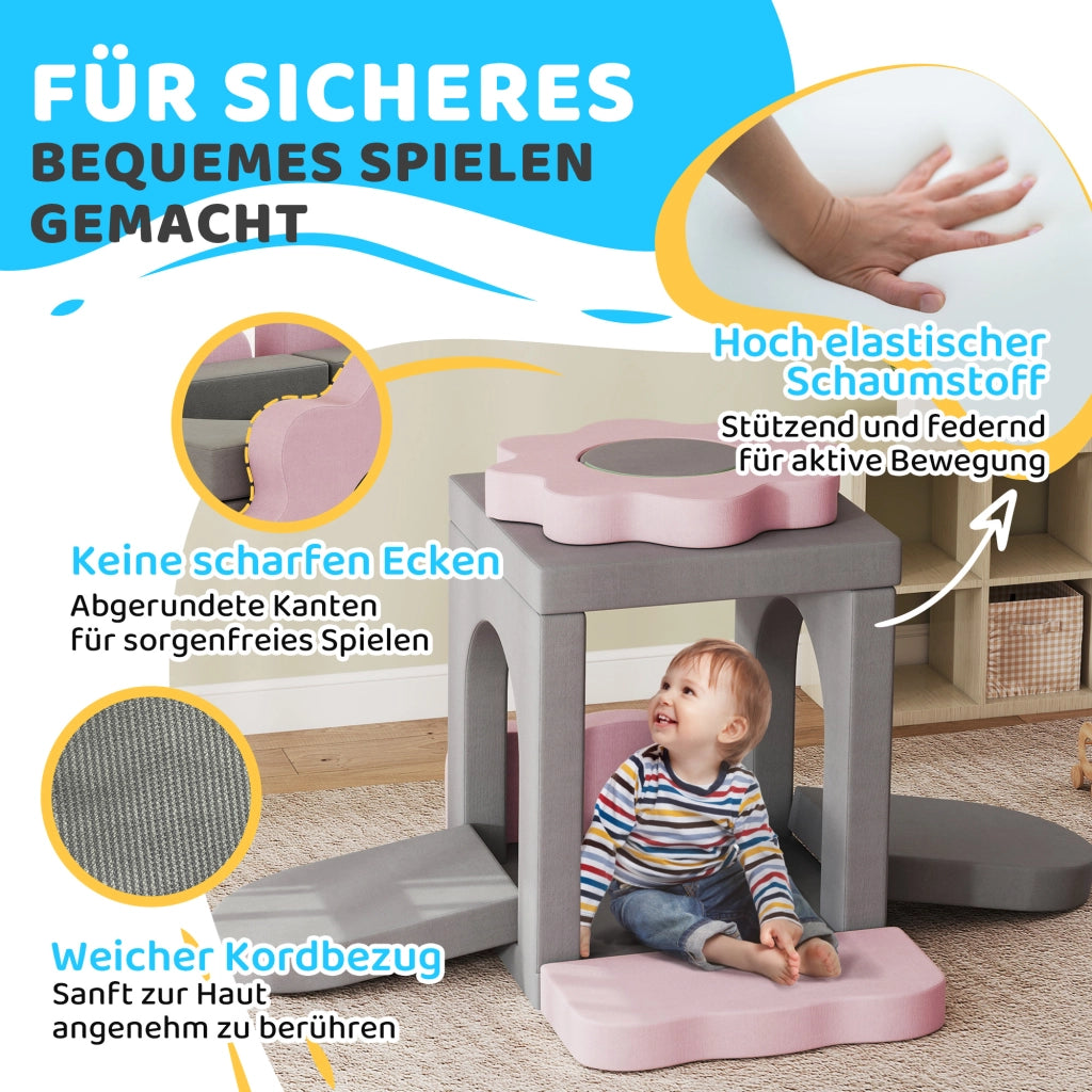 Set blocchi schiuma per arrampicata e costruzione ¨C Minimal ¨C Grigio e Rosa