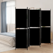 Divisorio a 5 Pannelli Nero 250x180 cm in Tessuto 350221