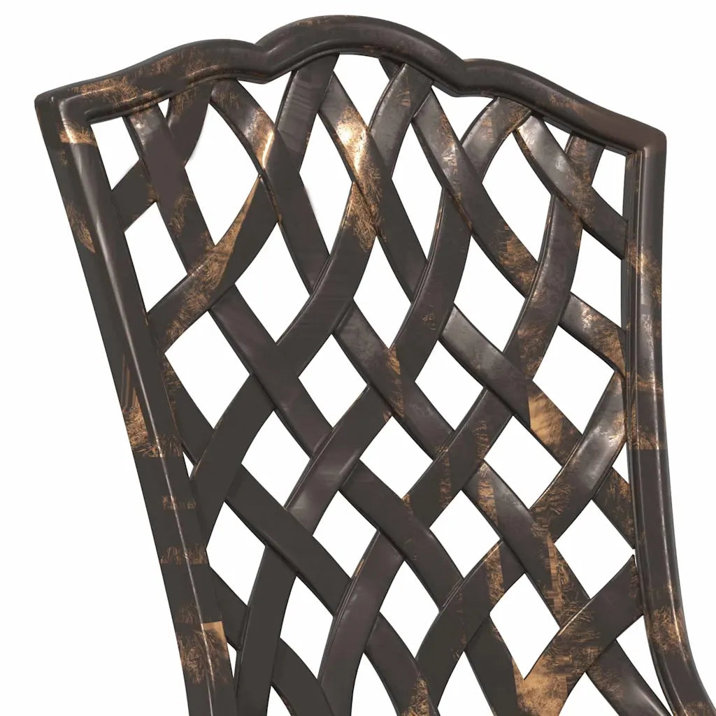 Sedia da Giardino 2 pcs Bronzo 39 x 40 x 87cm Alluminio 42002394