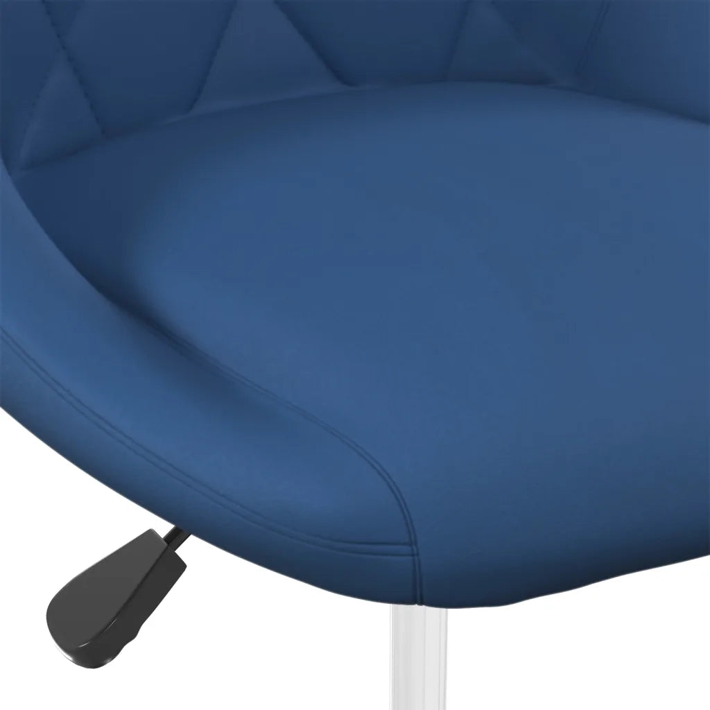 Sedie da Pranzo Girevoli 4 pz Blu in Velluto 3088762