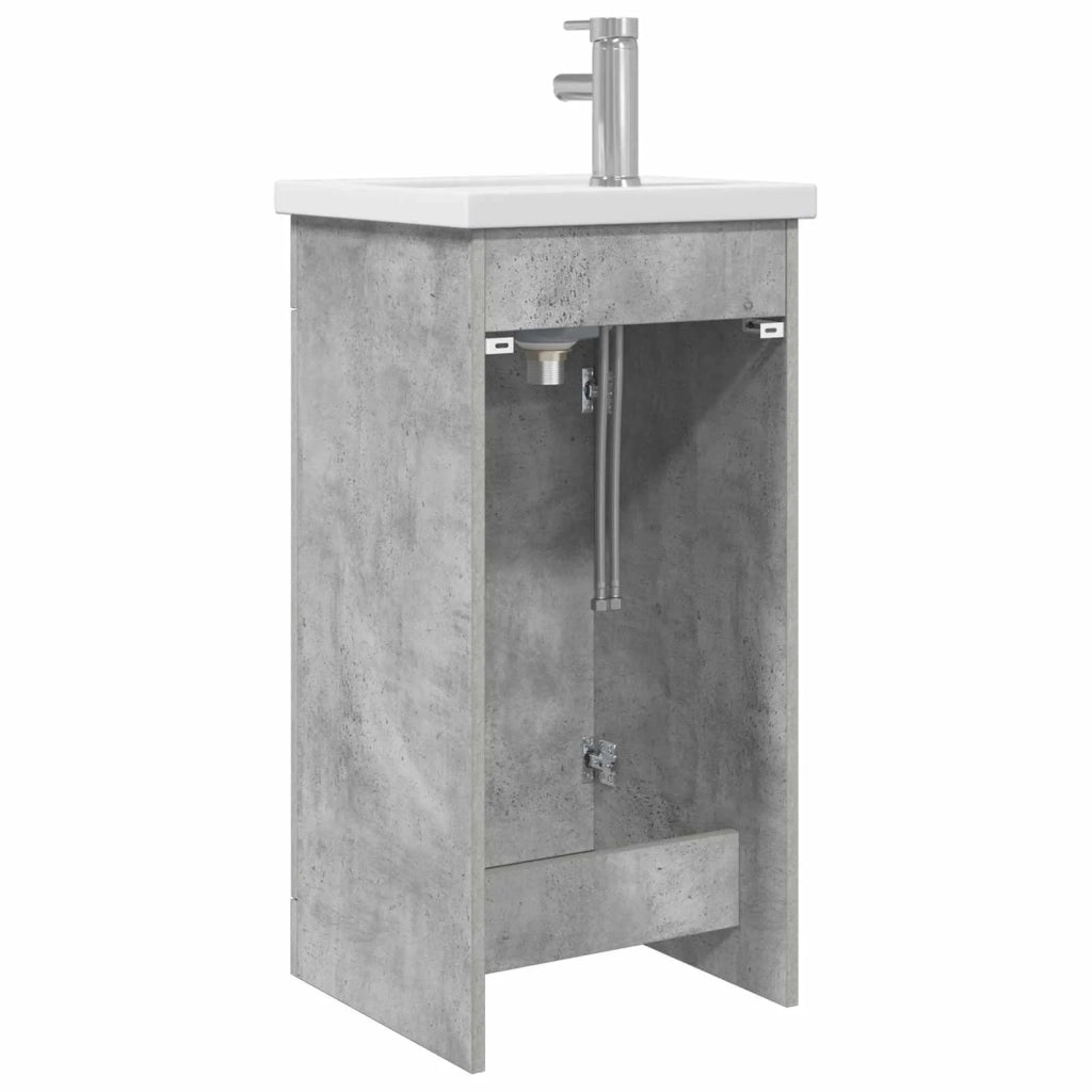 Mobile da bagno con lavabo Grigio Cemento 42 x 40 x 84,5 cm 890675