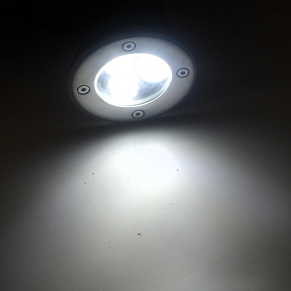 FARETTO INCASSO SEGNAPASSO LED CALPESTABILE 3W LUCE FREDDA 6500K° - ALTA RESISTENZA IP65 DESIGN MODERNO IN ACCIAIO E VETRO TEMPERATO