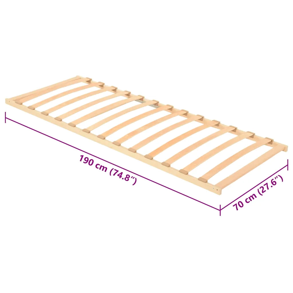 Base a doghe Marrone 70 x 190 cm Legno massello di faggio 42015276
