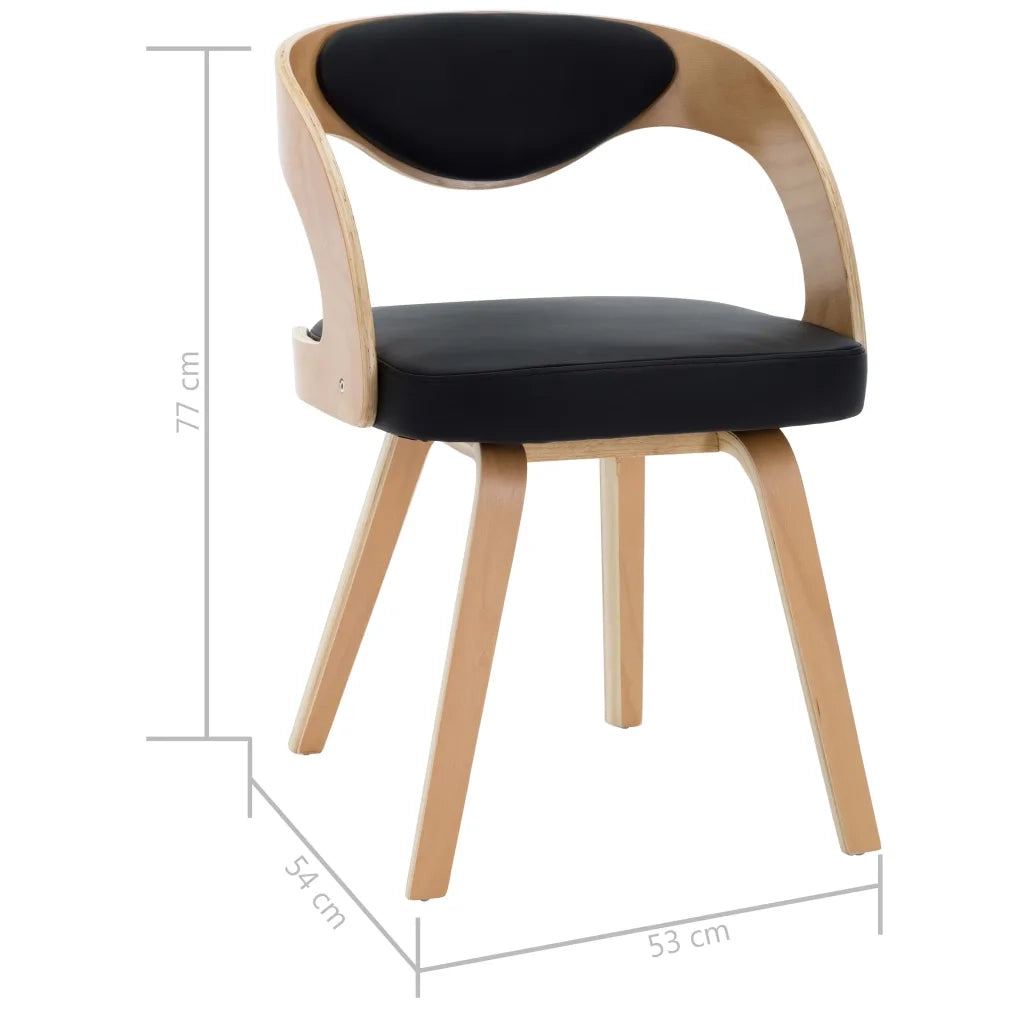 Sedie da Pranzo 6 pz Crema in Legno Piegato e Similpelle 278847