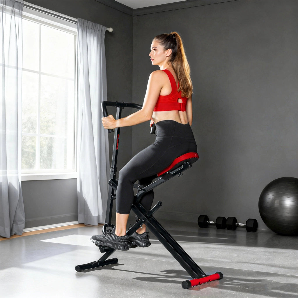 Sedia da allenamento per addominali ¨C zephmum ¨C rosso 57x105x115cm