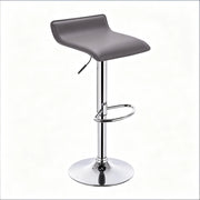 Sgabello da bar regolabile con rotazione 360° e design ergonomico in similpelle e acciaio grigio