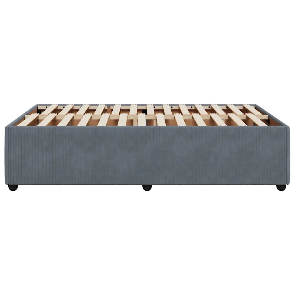 Giroletto senza Materasso Grigio Scuro 120x200 cm Velluto