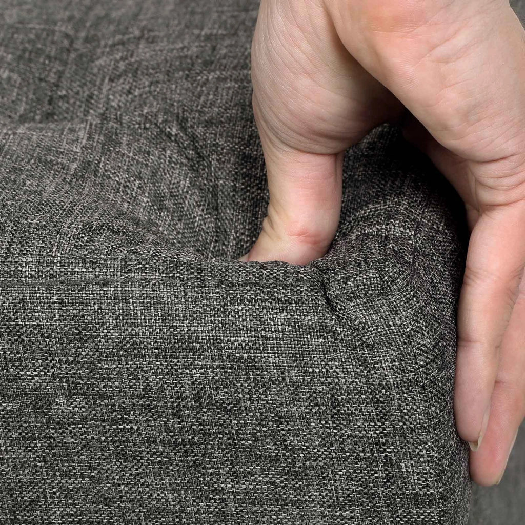 Pouf contenitore contenitore salvaspazio sgabello pieghevole poggiapiedi grigio scuro 12_0007277