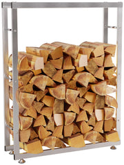 Porta legna Keri in acciaio inox acciaio ,25x80x125 cm