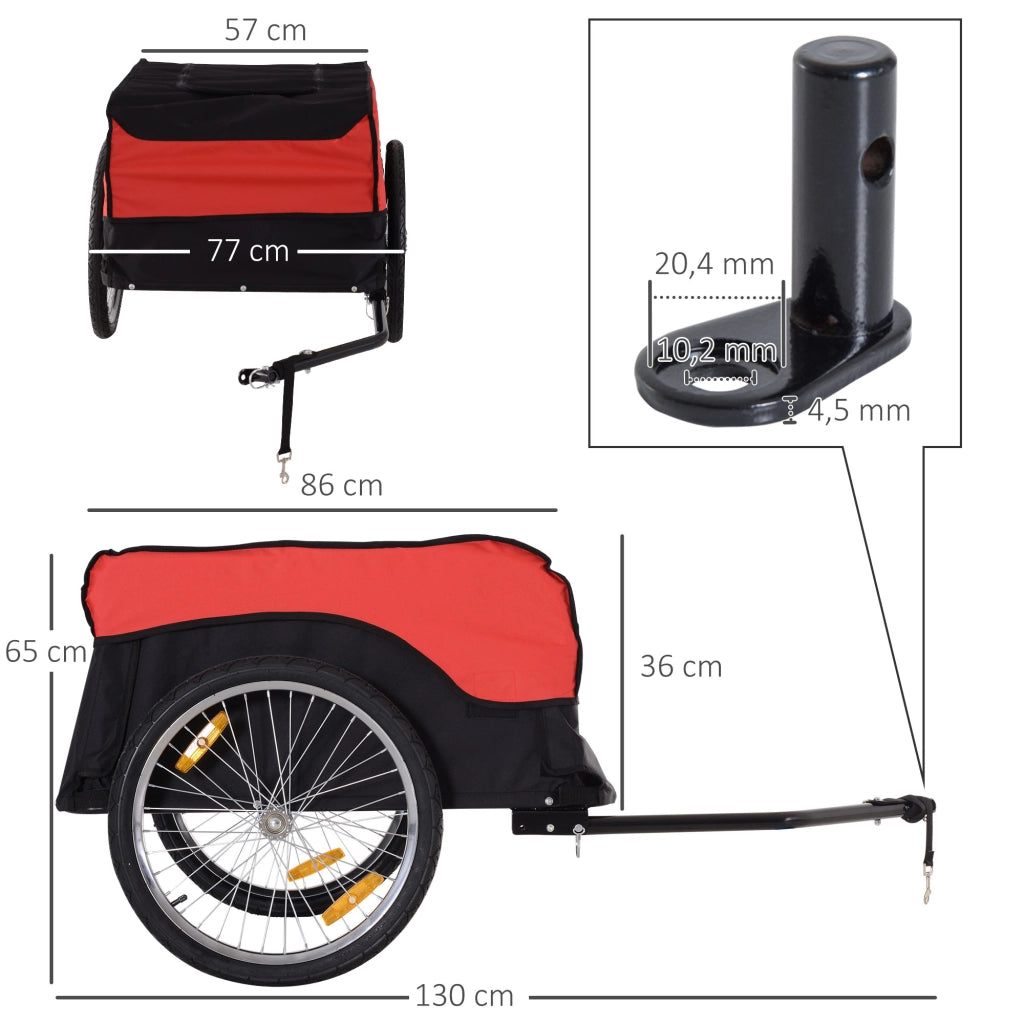 Rimorchio per Bicicletta da Carico ¨C Xylo ¨C Rosso-Nero
