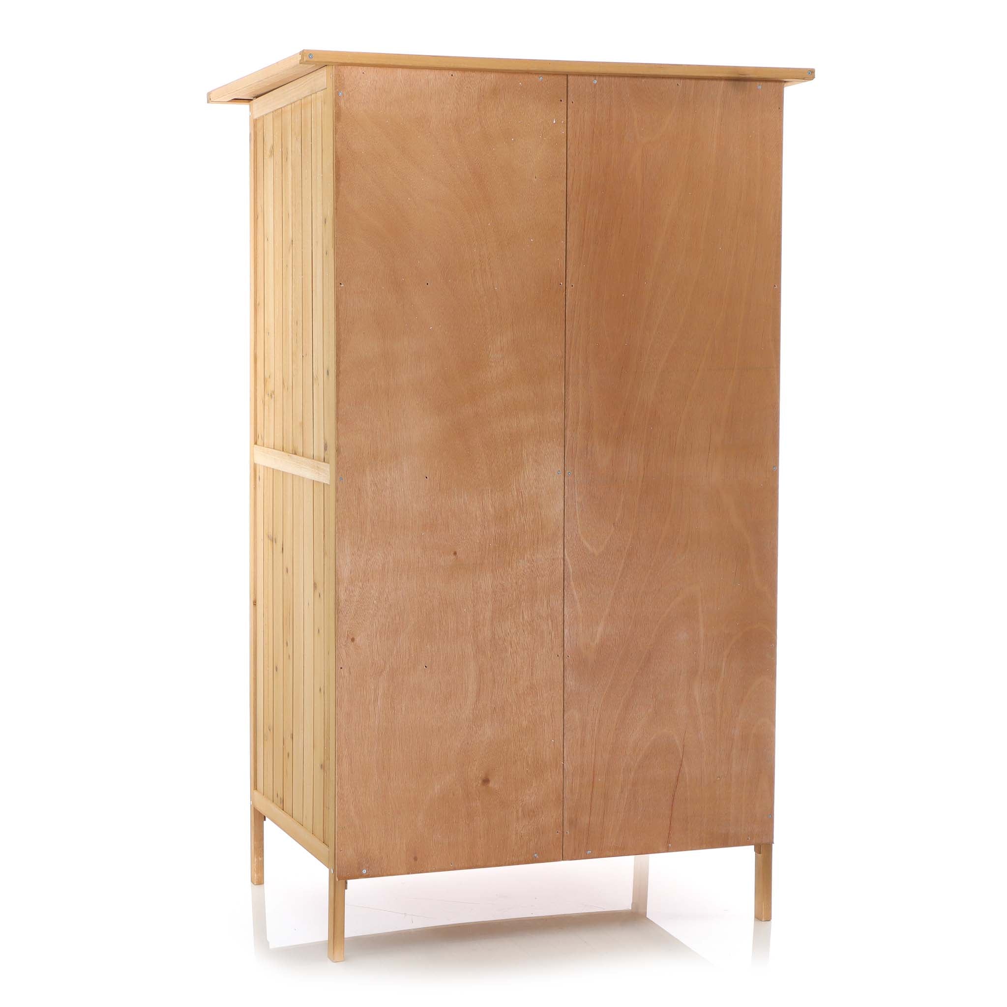 Armadio da giardino a un'anta in legno Capanno degli attrezzi per esterno 92 x 57 x 154 cm