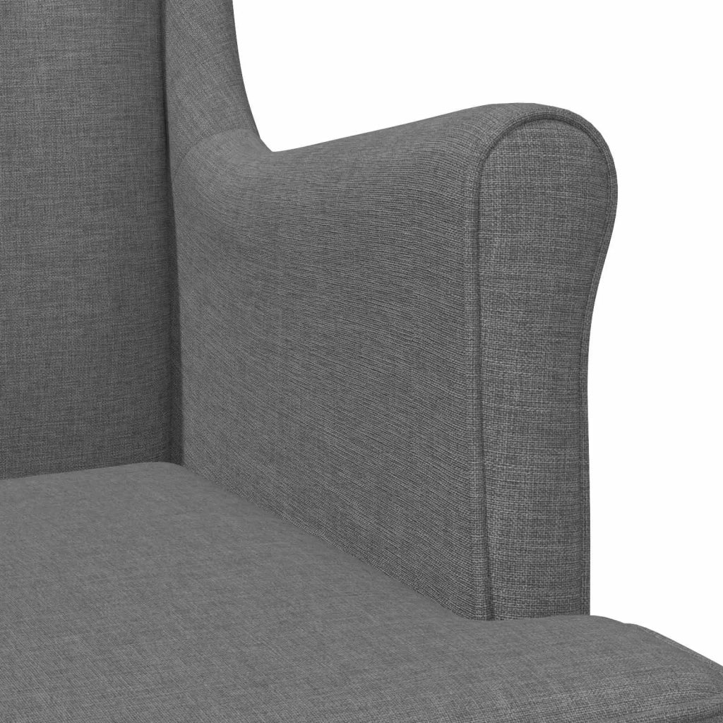 Poltrona-Divano Sedia-Poltroncina Grigio Scuro Tessuto 902275