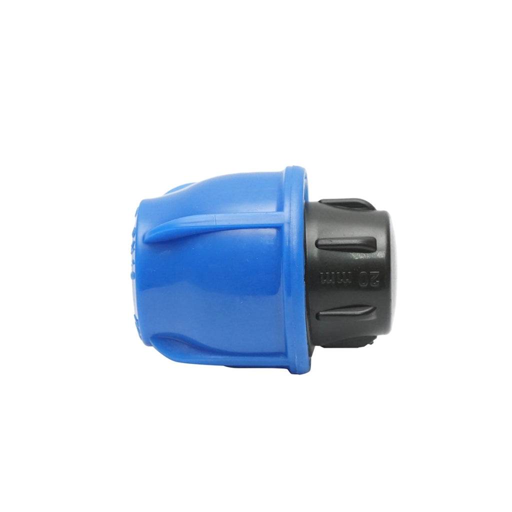 Tappo di compressione con filettatura interna D20mm, PN16 per sistemi di irrigazione