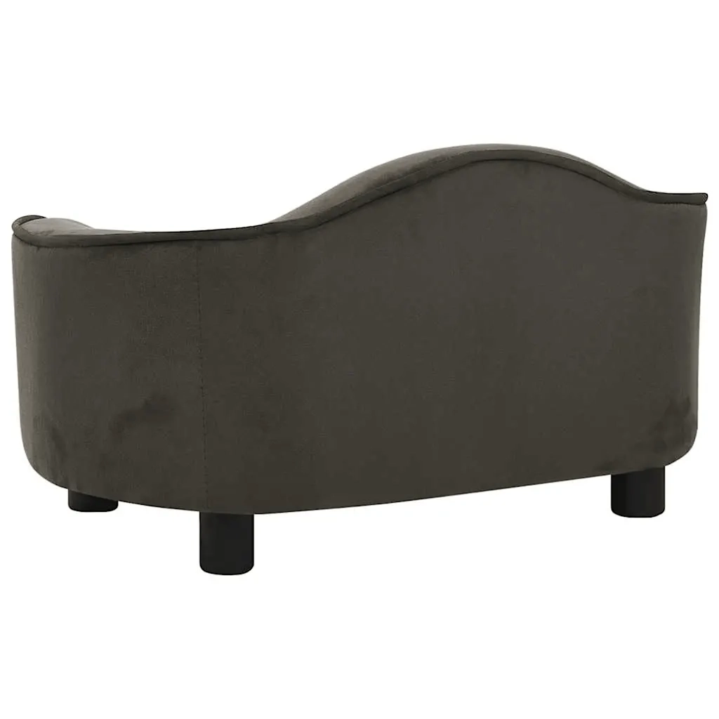 Divano per Cani Grigio Scuro 67x47x36 cm in Peluche CFW7006734