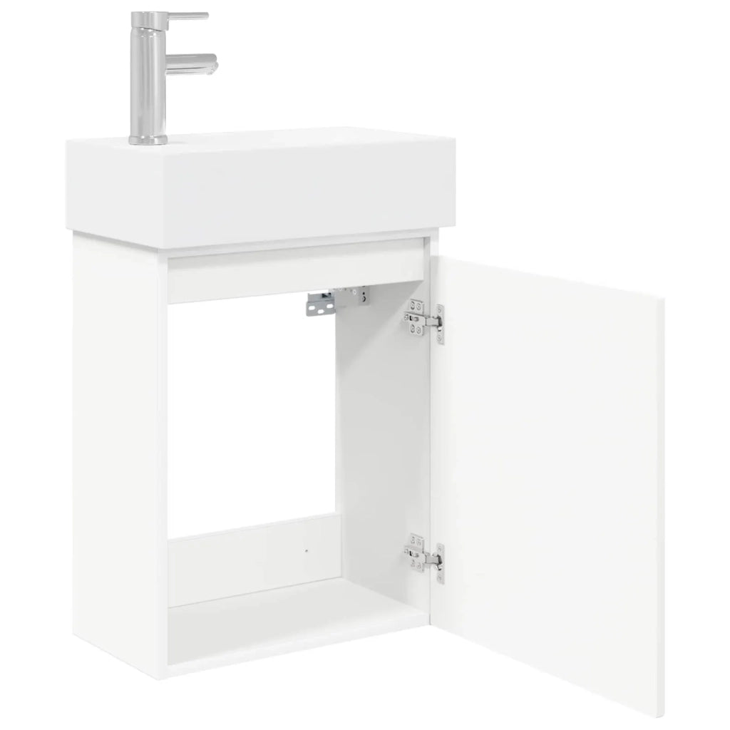 Mobile bagno con rubinetto Bianco 45,5 x 22,5 x 84 cm 889501