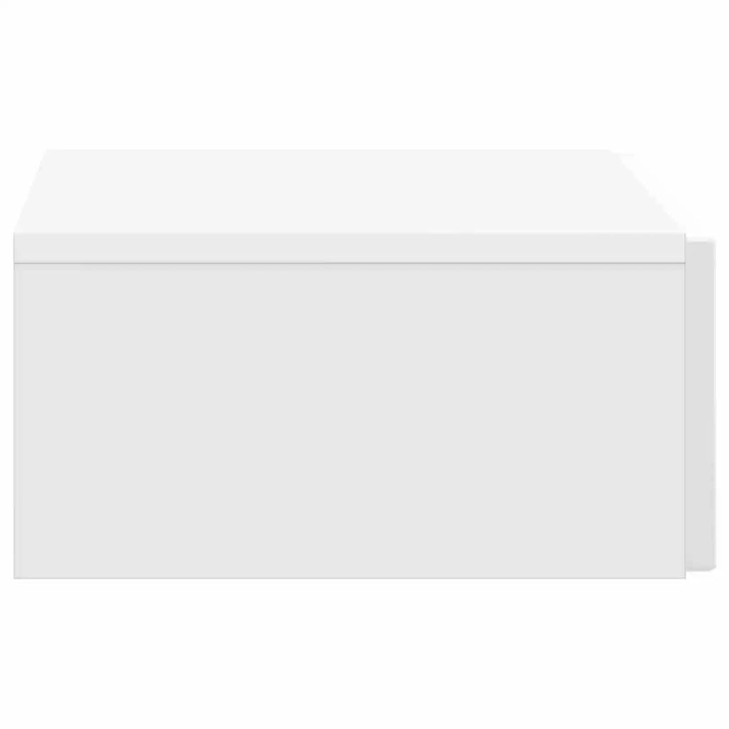 Tavolino da Parete Laterale Bianco Lucido 59 x 34,5 x 17 cm 898489