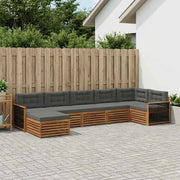 Set di divani da esterno 7 pz Naturale e Antracite 3383625