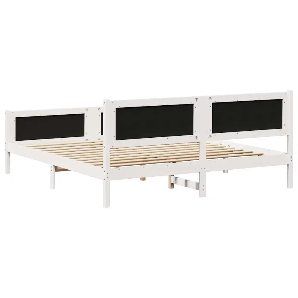Struttura del Letto Bianco e grigio chiaro 180 x 200 cm 3394307
