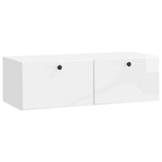 Mobile Porta TV da Muro 98 x 41 x 30 cm Bianco Lucido