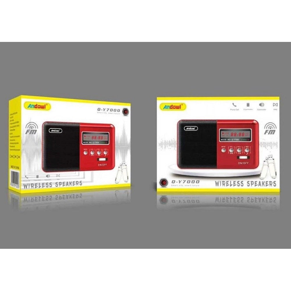 Trade Shop - Speaker Wireless Bluetooth Ricaricabile Altoparlante Radio Fm Portatile Q-y7000 -