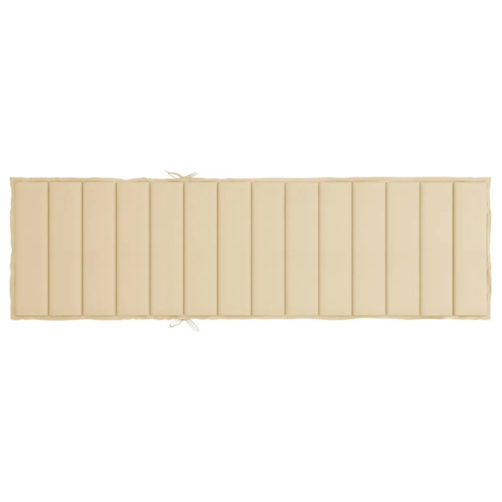 Cuscino per Lettino Beige 200x50x3 cm in Tessuto Oxford 314191