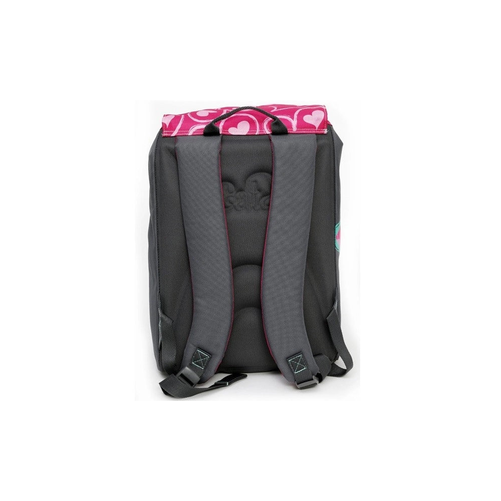 Trade Shop - Zaino Scuola Estensibile Cata Modello Ricamato Con Rilievi Su Tessuto -