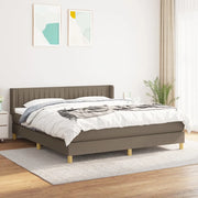 Giroletto a Molle con Materasso Tortora 200x200 cm in Tessuto 3130461