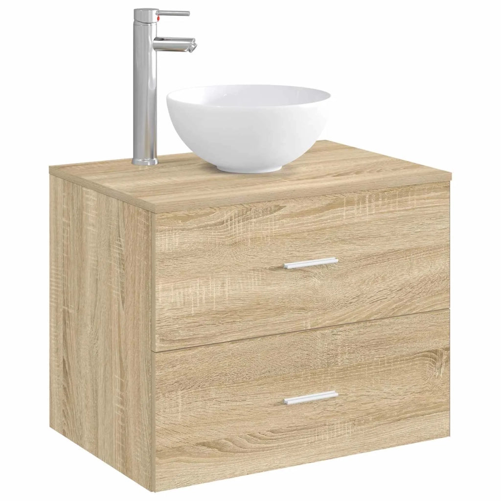 Lavabo con rubinetto e scarico Cromato 32 x 32 x 13 cm Ceramica 890242