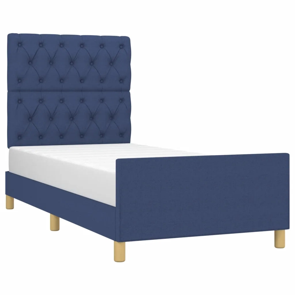 Giroletto senza Materasso Blu 80x200 cm in Tessuto