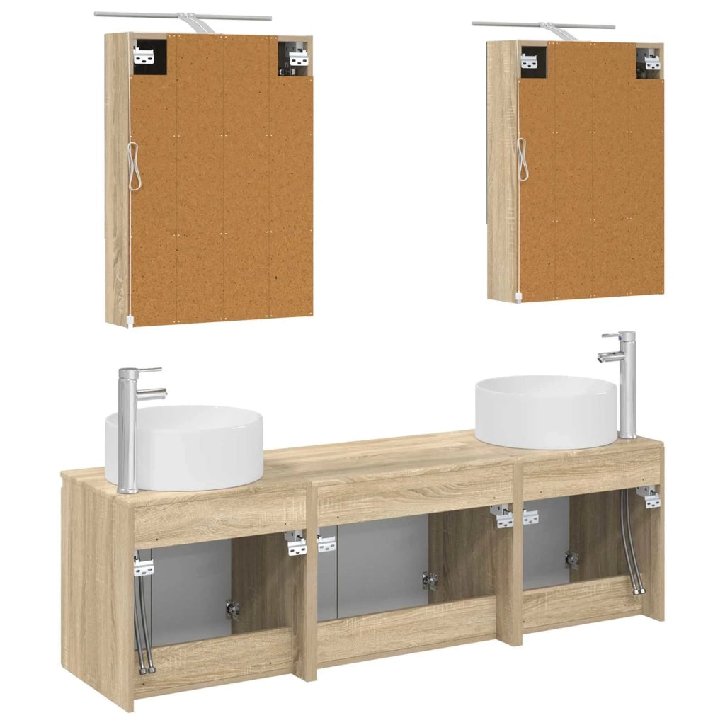 Set di Armadi da Bagno 5 pcs Rovere Sonoma Legno ingegnerizzato 3406561