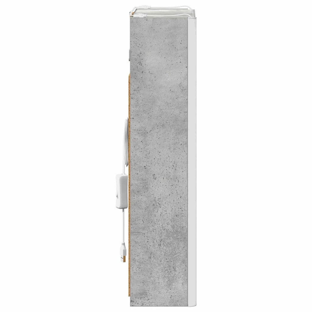 Mobiletto per specchio da bagno Grigio cemento