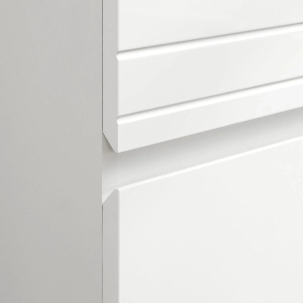Mobiletto da bagno indipendente con contenitore cassetto a doppia anta ripiano regolabile per ingresso/corridoio 60 x 30 x 80 cm bianco 12_0006503