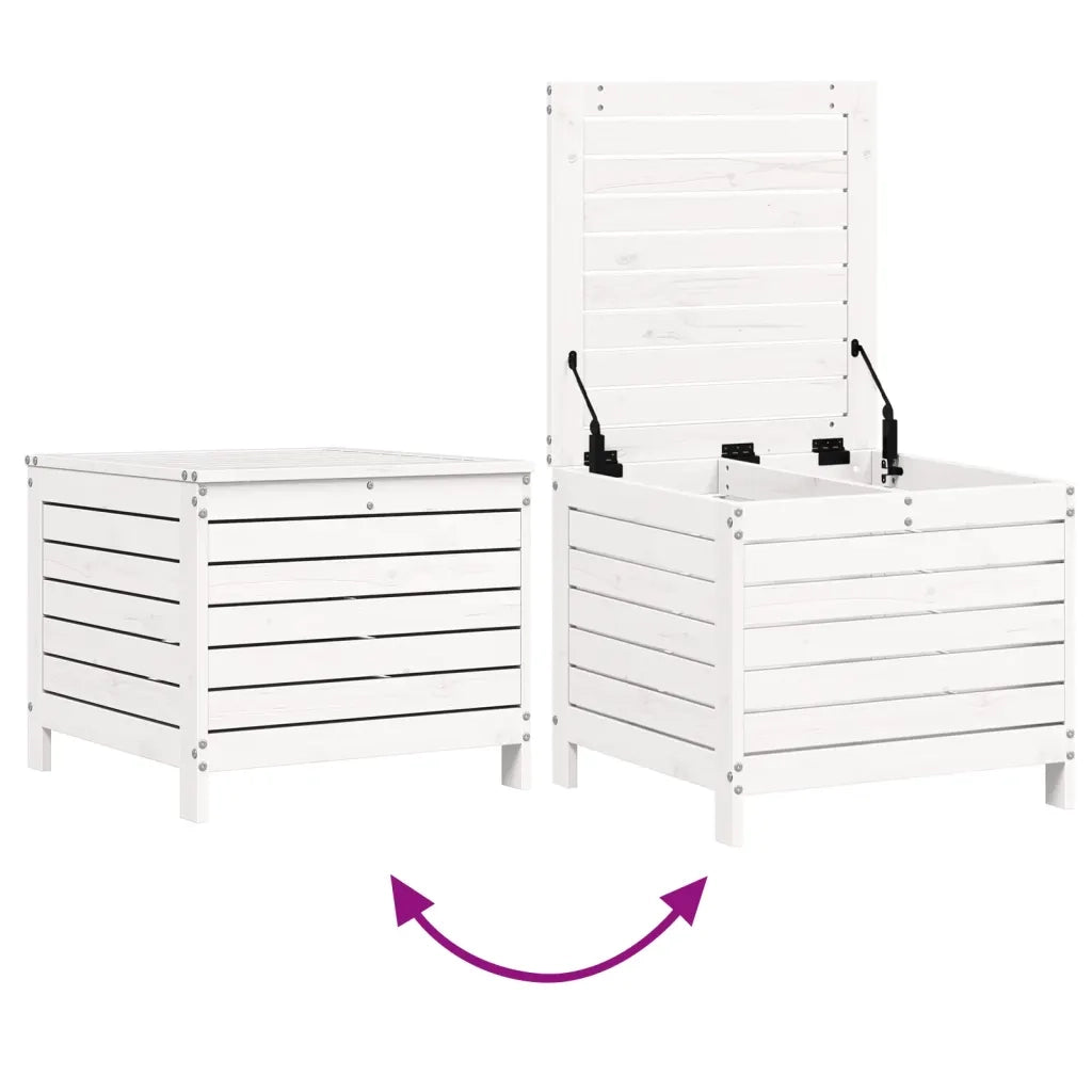 Set Salotto da Giardino 5 pz | Set di Mobili da Esterno Bianco in Legno Massello di Pino